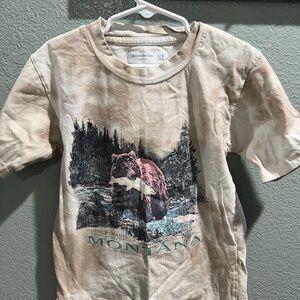 Abercrombie Kids Beige Montana Bear Tee